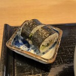 あずみのおそば樽屋玄助 - ランチセットの野沢菜巻き寿司(2個)♪