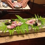 比良山荘 - 鯉の洗い・鮎きずし