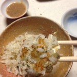 比良山荘 - うるか混ぜると、さらに美味