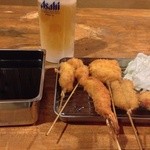 居酒屋ゆもちゃん - 2度漬け禁止！串カツ１００円