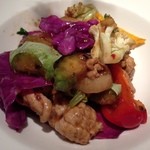 くろさわ東京菜 - 豚肉のピリ辛炒め