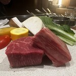 Ginza Teppanyaki Suburimu - A5黒毛和牛　サーロインとフィレ