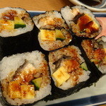 主税寿司 - 2013.10うなきゅうに玉子も一緒に巻いて