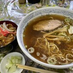 光林坊 - ランチサービス 正油ラーメン+ミニ豚丼950円