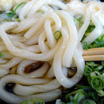 ウエスト うどん - 「大海老山かけぶっかけうどん」つゆに絡ませた麺