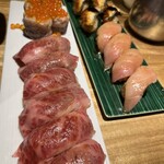 Sushitoshabushabunambaeito - 肉寿司と中トロ