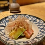 たけとら - ベーコンとみどり茄子の和風ペペロンチーノ