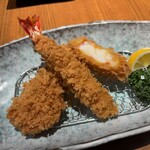 恵亭 - 大海老フライとヒレカツ