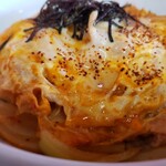 富士食堂 - 豚キムチ卵とじ丼