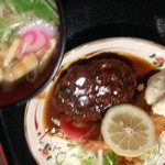 キッチン長崎 - 五島うどんハンバーグ・エビフライセット980円