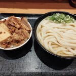 Nihombashi Sanuki Udon Hoshino - 牛めし＋冷かけ