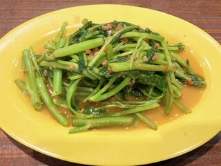 海南チキンライス 夢飯 - 空芯菜の炒めもの