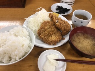 とんかつ いちかつ - ひれかつ定食(1,000円)＋わさび昆布(100円)