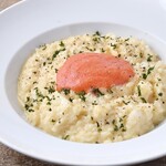 Rich mentaiko cheese risotto