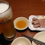 格安ビールと鉄鍋餃子 3・6・5酒場 - 肉刺し３点盛