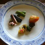 千松しま - 【カボチャ卵流し、油揚げとひじきとゼンマイ、蓮根、菊、枝豆、茄子、ミズの実】♫2013/9