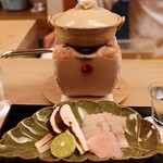 もめん - 鱧と松茸の炭火ミニ鍋