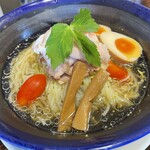 Mampuku Shokudou - 冷やしぶどう山椒ラーメン煮卵入り