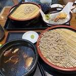 Yabuchuu - 食べる前に撮るの忘れた、天せいろと鴨せいろ