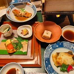 福松荘 - 前菜とカレイのチーズ焼き