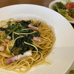 Kokosu - ほうれん草とベーコンのバター醤油パスタ ランチ