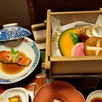 福松荘 - 金目鯛の煮付け&蒸し野菜