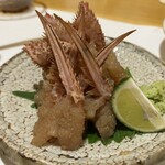 酒日和 縁屋 - 蟹の醤油漬け刺し（1人前）