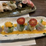 寿し肴和志 - 海鮮生春巻きサラダ　980円