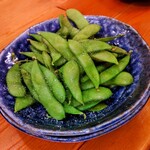 全力！！ソーセージ！ - サービスで、枝豆も　(^O^)／