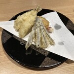 Tempura Arashi - のこり3品（なす、きす、かぼちゃ）