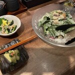 炭焼き 大 - 炭炙りベーコンのシーザーサラダ