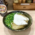 Honkakuha Hakata Udon Hasida Taikiti - 冷がけ¥600、とろろ¥250、瓶ビール（中）¥600