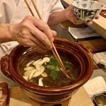 霞町 やまがみ - 松茸と熊肉のしゃぶしゃぶ