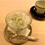 霞町 やまがみ - マスカットのソーダゼリー掛け