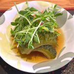 さくら本店 - (ﾗﾝﾁ)さくら定食 変わり鉢：トマトとゴーヤの煮びたし　2023.9.12