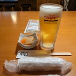 寿司居酒屋 や台ずし - 生ビール539円、お通し296円