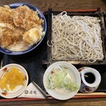 Gomasoba Yuuduru - もりそばと鶏親子天丼セット