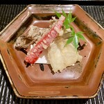 豪龍久保 - きす 赤万願寺 舞茸 天麩羅