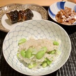 豪龍久保 - 枝豆ご飯 鰻八幡巻 きんぴら