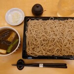 手打ちそば ゆふ徳 - 夏のカレー南蛮せいろ（えび入りグリーンカレー）