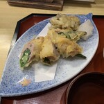 お食事処 孝ふく - オクラと豚巻としめじの天ぷら