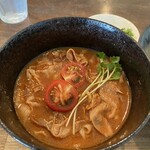 カマ喜ri - ピリトマポークつけ麺（中）