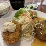 キッチンあげもん - 和風ハンバーグすだち＆エビと貝柱のクリームコロッケ