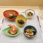 京都 鮨 桃の木 - 中華 前菜5種盛り