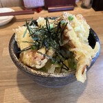 笑乃讃 - ミニかしわ天丼。塩だれ！