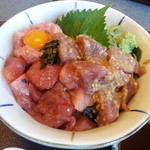 かごの屋 - まぐろ三昧丼～。トロマグロが美味い～♪