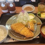 とんかつ とんQ - やまと豚ロース&はもかつ半分w定食