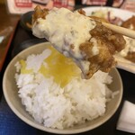 屋台居酒屋 大阪 満マル - ご飯はちょっとパサパサ