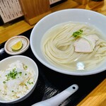 手打ちうどん円清 - 鯛の冷かけうどん