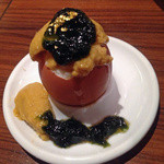 とんかつEnn - 北海生ウニと半熟卵のオードブル